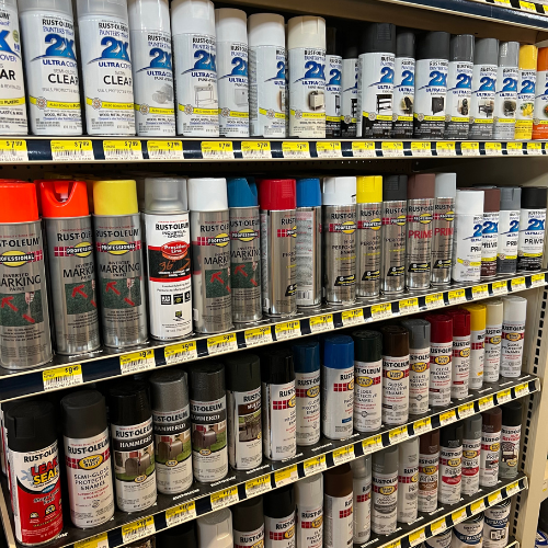 Spray paint in store