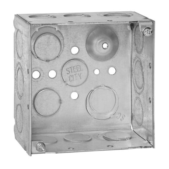 Thomas & Betts Steel City 4-inch Square Box with Knockouts (4 in.)