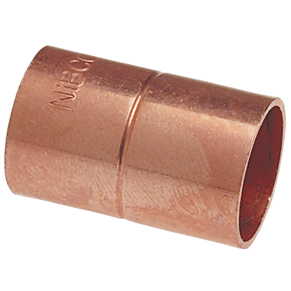 Nibco Coupling with Rolled Tube Stop C x C - Wrot (1/2 in. x 1/2 in.)