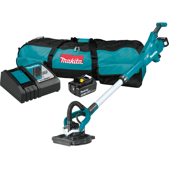 Makita 18V LXT® Lithium‑Ion Brushless Cordless Drywall Sander Kit, AWS® Capable (5.0Ah)