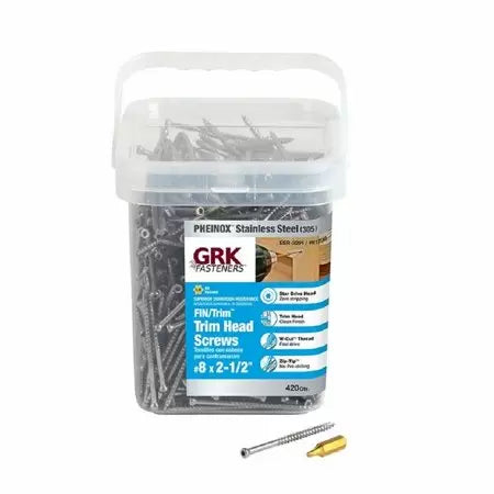 GRK Fasteners No. 8 x 2-1/2 in. L Star Trim Head Construction Screws (#8 x 2-1/2