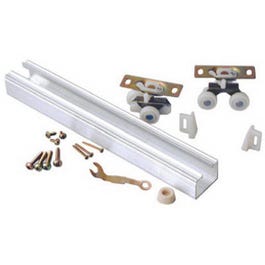 Aluminum Single Door Track Set, 72-In.