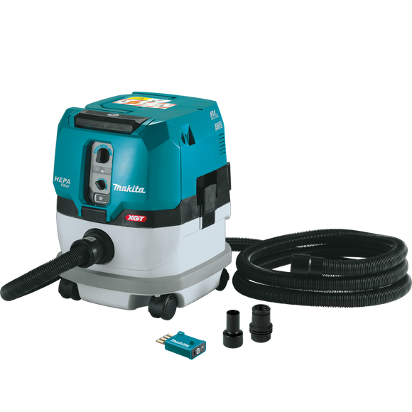 Makita 40V max XGT® Brushless Cordless 2.1 Gallon HEPA Filter Dry Dust Extractor, AWS®, Tool Only