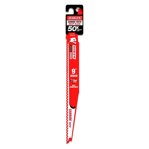 Diablo Demo Demon™ Carbide Teeth Reciprocating Saw Blade for Nail-Embedded Wood