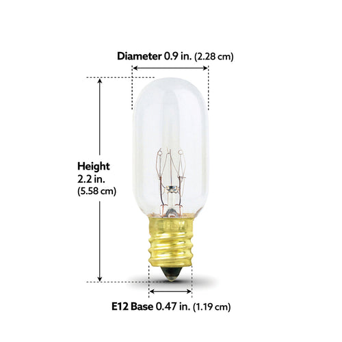 Feit Electric 40W Soft White (2700K) E17 Base T7 Clear Dimmable Incandescent Sign and Appliance Light Bulb (40 watt - 1 pk)