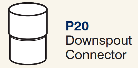 PLASTMO P200 — ROUND DOWNSPOUT CONNECTOR