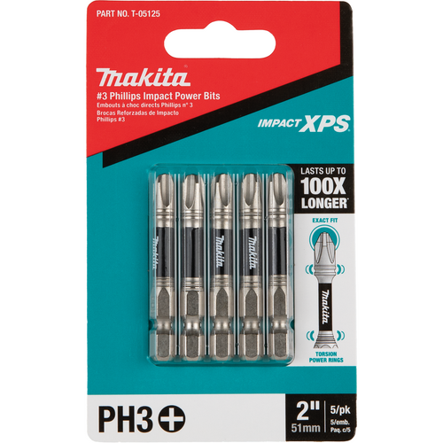 Makita Impact XPS® #3 Phillips 2 Power Bit (5 Pack)