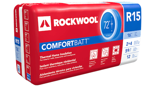 Rockwool Comfortbatt® Stone Wool Insulation (7-1/4 D x 23 W x 47 L - 30.7 Sq Ft per Pack)