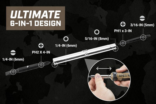 Spec Ops Multi-Bit 6-in-1 Screwdriver