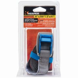 Lashing Strap With Protective Pad, Blue, 1-In. x 10-Ft.