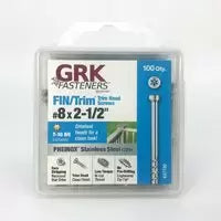 GRK Fasteners Pheinox 305 Stainless Steel FIN/TRIM Finishing Trim Head Screw #8 x 2-1/2 in. (#8 x 2-1/2