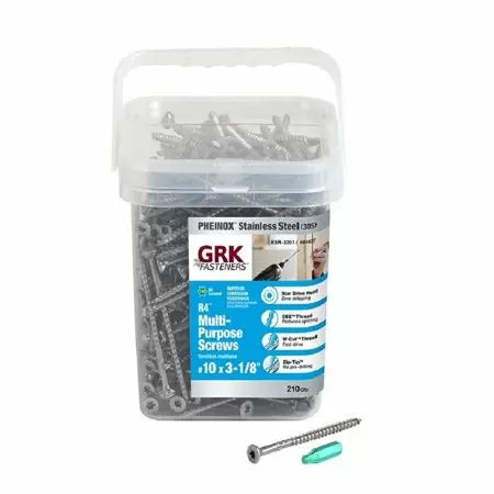 GRK Fasteners R4 #10 x 3-1/8 in. 305 Stainless Steel Star Drive Bugle Head Multi-Purpose Screw