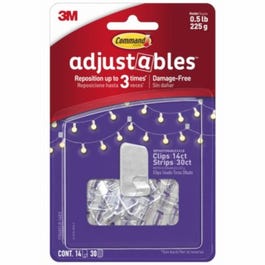 Adjustables Clips & Strips, Repositionable, 14 Clips, 30 Strips