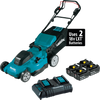 Makita 36V (18V X2) LXT® 19 Self‑Propelled Lawn Mower Kit with 4 Batteries (5.0Ah) (19 - XML14CT1)