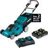 Makita 36V (18V X2) LXT® 19 Self‑Propelled Lawn Mower Kit with 4 Batteries (5.0Ah)