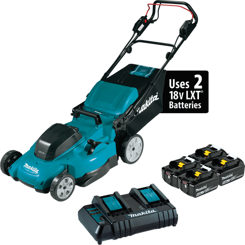 Makita 36V (18V X2) LXT® 19 Self‑Propelled Lawn Mower Kit with 4 Batteries (5.0Ah) (19 - XML14CT1)