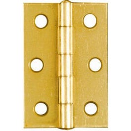 2-Pk., 2.5-In. Dull Brass Narrow Hinges
