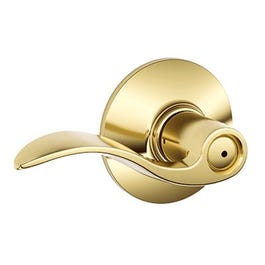 Brass Accent Privacy Lever Lockset