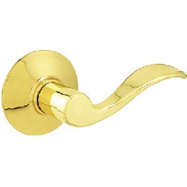 Brass Accent Left-Hand Dummy Lever Lockset