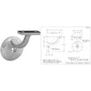 National N332-908 Contemporary Design Handrail Bracket, Satin Nickel Finish