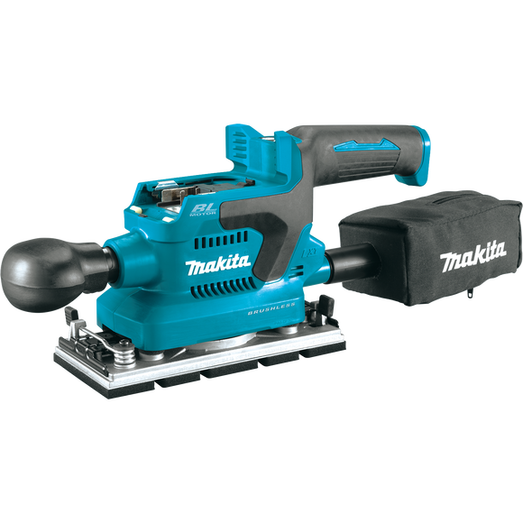 Makita 18V LXT® Lithium‑Ion Brushless Cordless 1/3 Sheet Finishing Sander, AWS® Capable, Tool Only