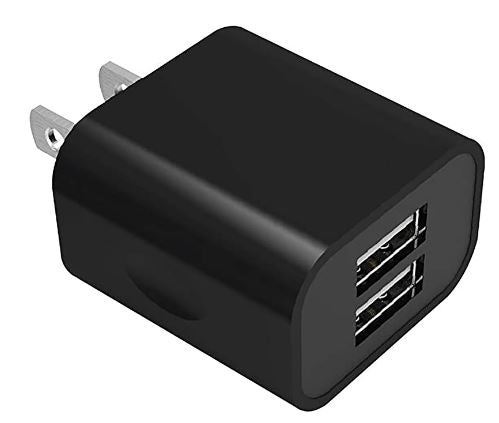 Fabcordz FAB-1017 2 Port USB Wall Charger (Black)