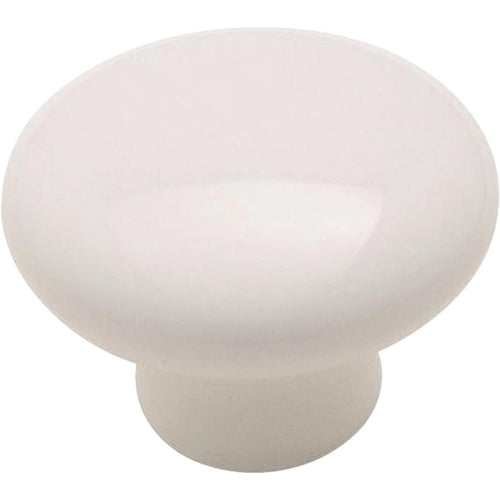 Amerock Allison White Ceramic 1-1/4 In. Cabinet Knob