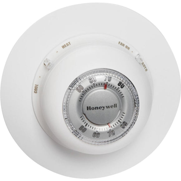 Honeywell Heat or Cool Off White Round Wall Thermostat