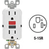 Leviton SmartlockPro Self-Test 15A White Residential Grade 5-15R GFCI Outlet