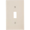 Leviton 1-Gang Plastic Toggle Switch Wall Plate, Light Almond