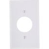 Leviton 1-Gang Smooth Plastic Single Outlet Wall Plate, White