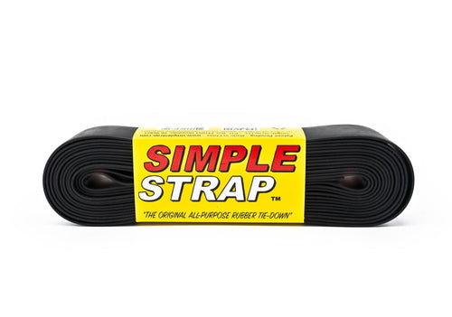 Simple Strap The Original All Purpose Rubber Tie Down, 2mm Regular Duty (800 PSI) 20 Ft. X 2mm X 40mm, Black