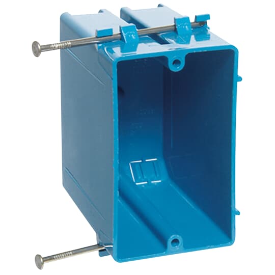 Carlon Lamson & Sessons Thomas & Betts B122A-UPC Carlon 22 Cubic Inch Single Gang PVC Switch & Outlet Box, Blue (3.75 x 2.25 x 3.5-In.)