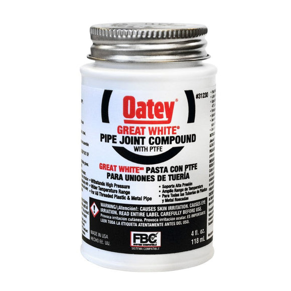 Oatey® 4 oz. Great White® Pipe Joint Compound with PTFE (4 oz.)