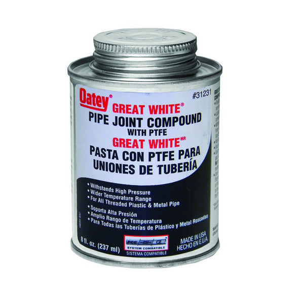 Oatey® 8 oz. Great White® Pipe Joint Compound with PTFE (8 oz.)
